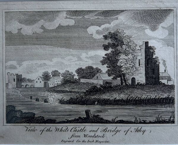 This illustration preserves the only surviving image of the Athy Barracks in Woodstock Street This illustration preserves the only surviving image of the Athy Barracks in Woodstock Street