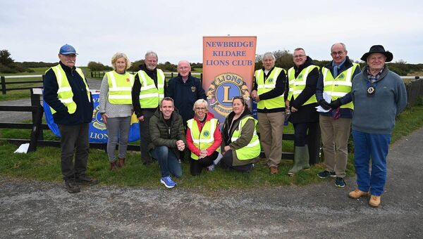 Newbridge Kildare Lions Club members at the charity schools walk Photos: Jimmy Fullam 