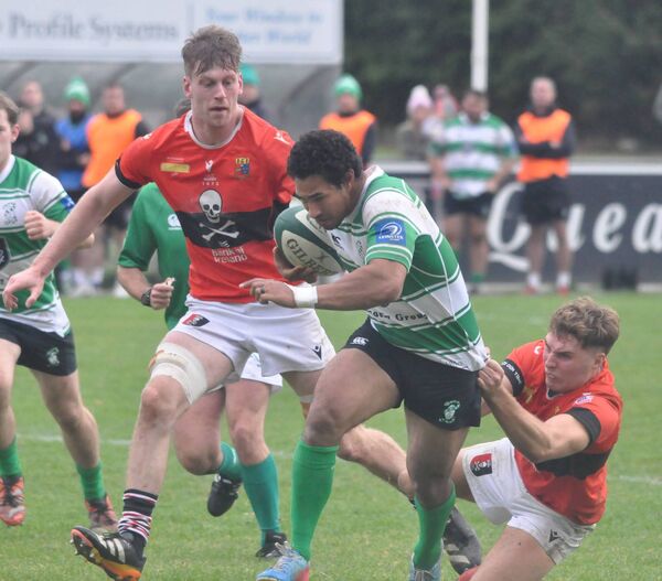 Michal Hazner makes ground for Naas Photo: Martin Rowe