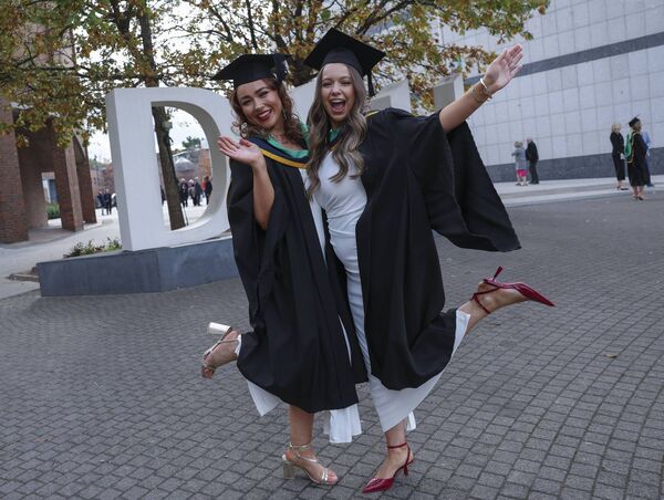 Ciara Gillespie of Maynooth and Melissa Hart Cavan who received a BA in Health and Society 