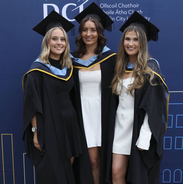 Leah Mc Cormack, Leixlip with Aoife Hennessy, Dublin and Lia Harte, Roscommon who received a BA in Early Childhood Education 