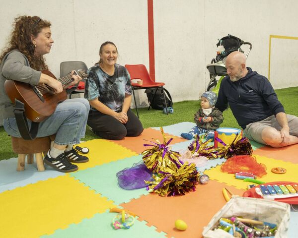 Niall and Leon Scully enjoying Baby Beats at Dad Fest