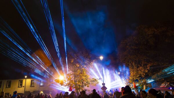 Fantatsic drumming and light show put on by Athy Town Promotors
