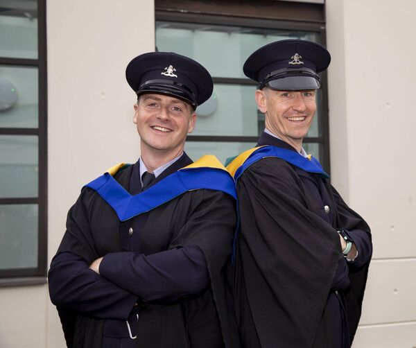 David O'Connor and Peter Bowe from Maynooth, after graduating with a Bachelor of Business Honours in Emergency Services Management
