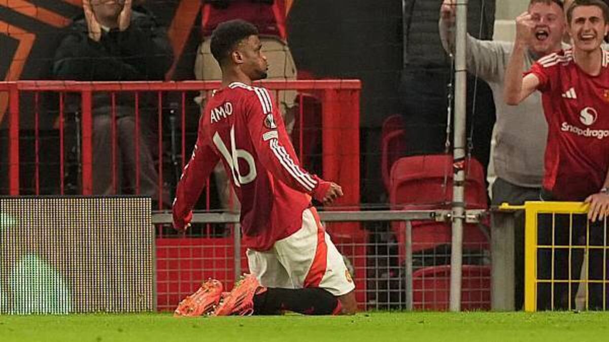 Amad Diallo double ends Manchester United’s year-long wait for a European win