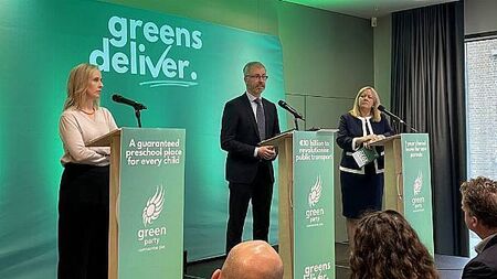 Greens pledge €10bn for public transport and tax on business class flights