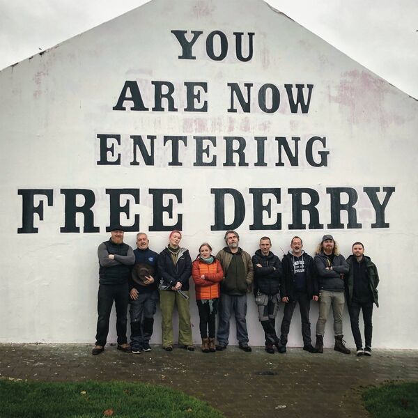 Some of the art department that made series 2 of Derry Girls possible, Francis is in the centre with Naas woman Nicola Moroney, the production designer, (from Naas) to my left