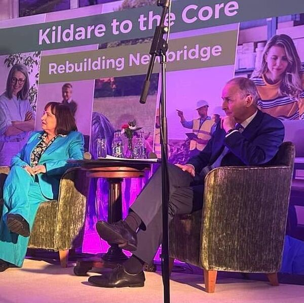 Tánaiste Micheal Martin with Senator Fiona O'Loughlin at her campaign launch in the Keadeen Hotel