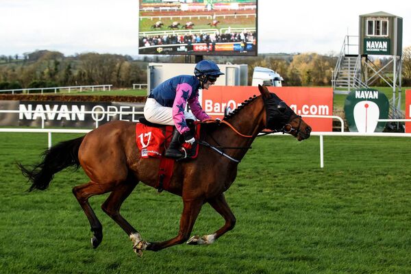Gavin Brouder on the way to winning The Bar One Racing Troytown Chase on Stuzzikini Photo: ©INPHO/Ben Brady