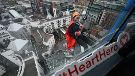Kildare woman braves tower abseil for Heart Foundation
