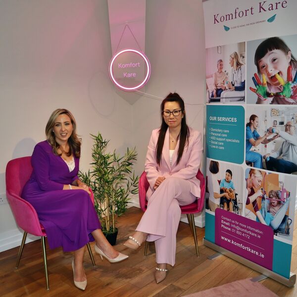 CEO of Komfort Kare Brenda Kavanagh with business owner Maggie Chan