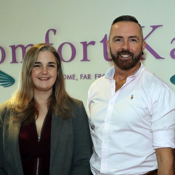 Regional Manager Laura Glynn with Darren Daly.