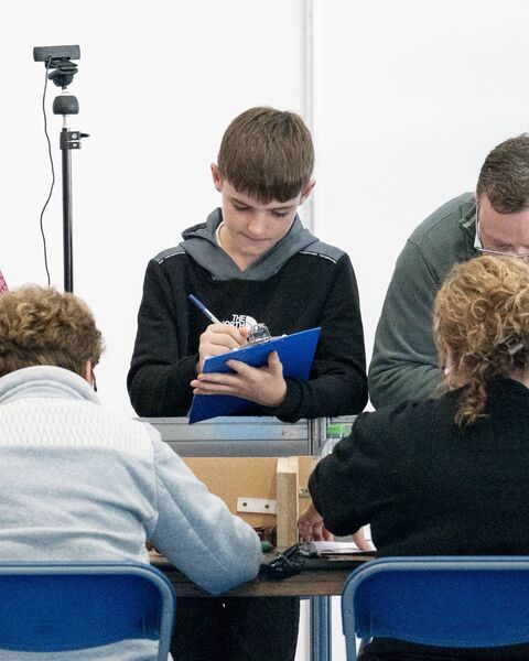 Fionn Brophy keeping a close eye on the count