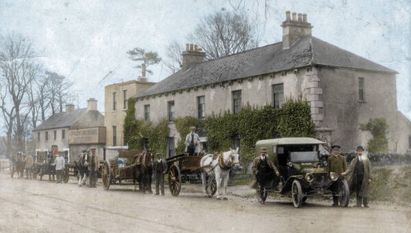 Photo from the 1920's of the NAAFI store, Newbridge. James Durney, local historian