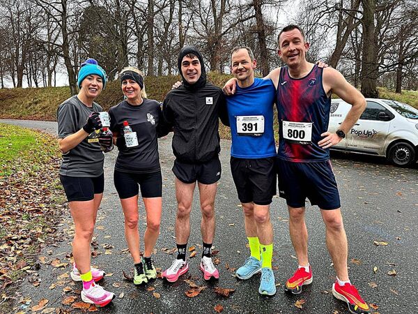 Le Cheile AC participants at the Jingle Bells run