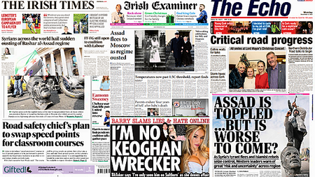 What the papers say: Monday's front pages