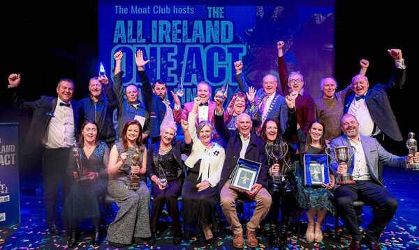 Letterkenny Music and Drama Society, All Ireland One Act Award Winners, celebrate at The Moat Theatre