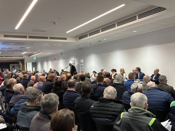 The scene at tonight's 137th Kildare GAA County Convention at Cedral St Conleths Park as Mick Gorman gave his last speech as chairman