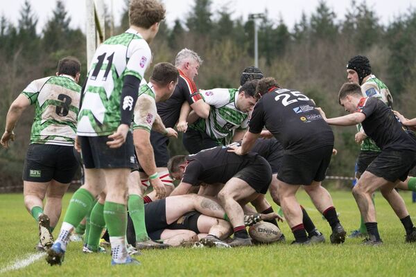 Ferocious defending from Naas to keep Cill Dara out Photo: Aisling Hyland