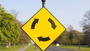 Near misses at Newbridge roundabout