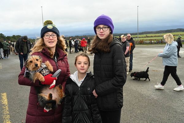 Afton, Willow and Marley Nolan and their Dog Ollie 
