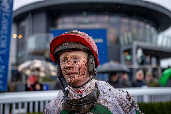 Jockey Sam Ewing after winning The Lawlor`s Of Naas Novice Hurdle  on The Yellow Clay Photo: ©INPHO/Morgan Treacy