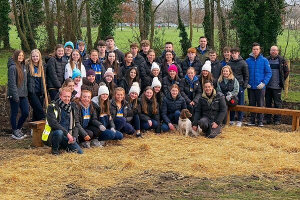 Group of TY students from Naas Community College who helped out with the tree planting Group of TY students from Naas Community College who helped out with the tree planting