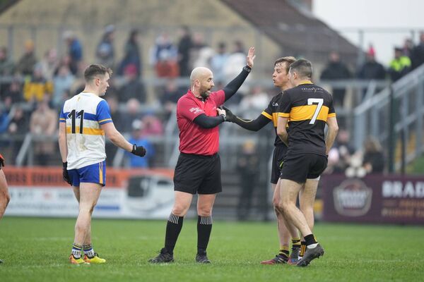 Kildare referee Brendan Cawley was in charge of the AIB GAA All-Ireland Senior Football Club Championship Semi-Final at Cedral St. Conleth's Park today Photo: ©INPHO/James Lawlor