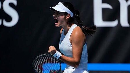 Emma Raducanu beats service issues to win Melbourne opener