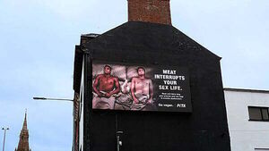 Belfast billboard warns of impact of meat and dairy on sex lives Belfast billboard warns of impact of meat and dairy on sex lives
