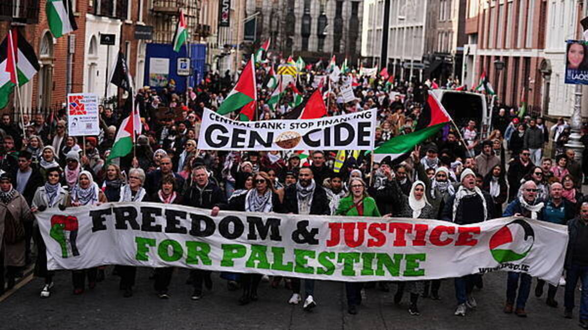 Demonstration urges new Government to sanction Israel