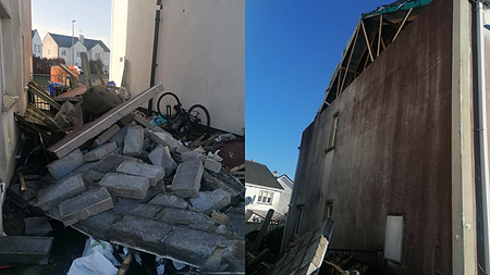 Families suffer devastating damage to their homes from Storm Éowyn