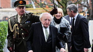 Protesters removed as President Higgins addresses Holocaust memorial event Protesters removed as President Higgins addresses Holocaust memorial event