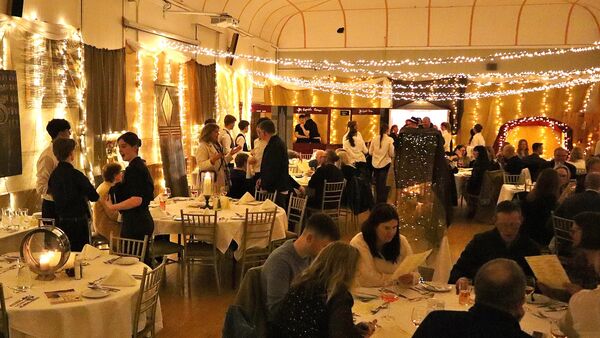 The overall scene at the Cabaret Cafe.