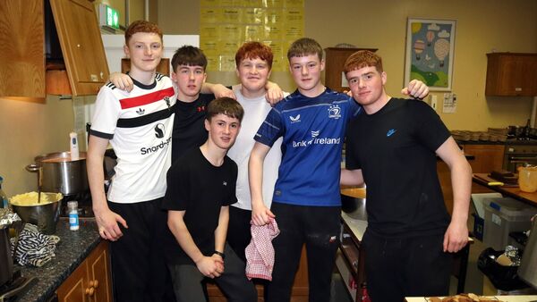 Kitchen Crew members Quin Keatley, Scott McGuire, Rhys Fitzsimons, Chris Hulin, Oisin Monks and Myles McNamara.