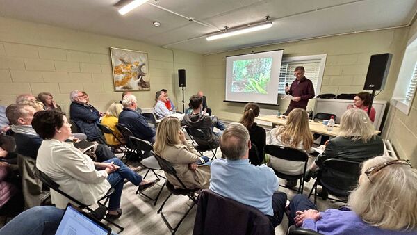 A meeting on the battery storage facility