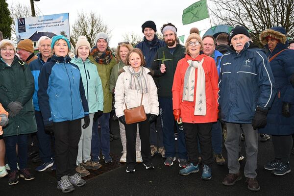 Bishop Denis Nulty and ome of the Walkers Bishop Denis Nulty and ome of the Walkers