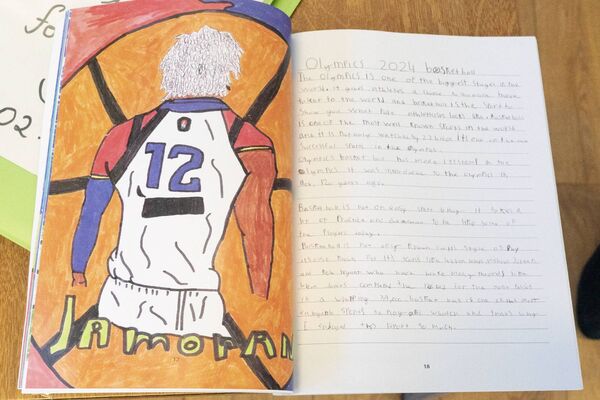 Some of the student's artwork inspired by Noel