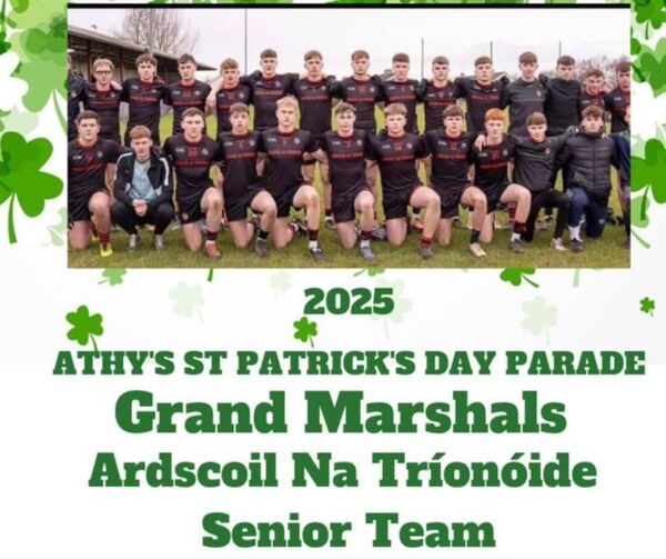 Ardscoil Na Tríonoide announced as Grand Marshals in Athy's annual Patrick's Day parade
