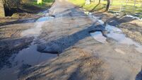 South Kildare road filled with deep potholes for eight years