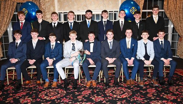 Naomh Bhride Ellistown and Nurney Minor C Championship 2024 Winners and their Manager Noel Fox 