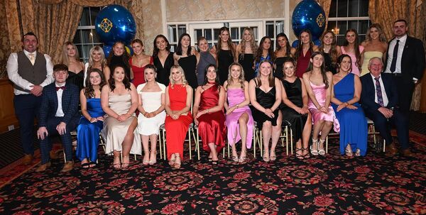 Ellistown GFC Girls Senior Team and their Managers and Coaches 