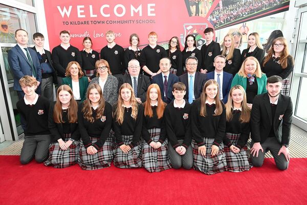 KTCS students who travelled to China last October with the Chinese Ambassador H.E. ZHAO Xiyuan with members of the Kildare Town Community School Board of Managment KTCS students who travelled to China last October with the Chinese Ambassador H.E. ZHAO Xiyuan with members of the Kildare Town Community School Board of Managment