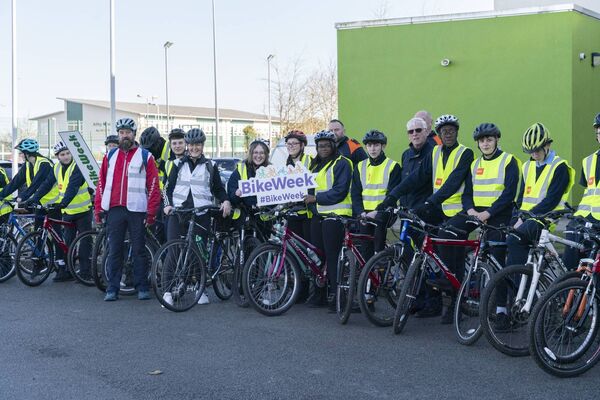 A selection of the Athy College student body who took part in the buke ride for Road Safety Week. A selection of the Athy College student body who took part in the buke ride for Road Safety Week.