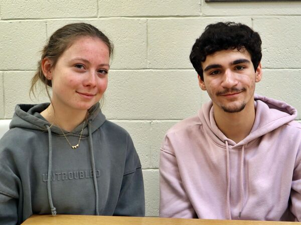 French students Emma Rouxel and André Munteanu