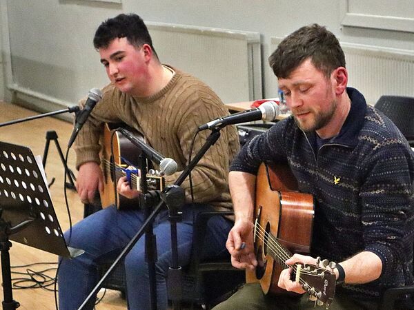 Some singalong and traditional music from Fionn Linehan and teacher Ciaran Blanchfield