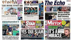 What the papers say: Saturday's front pages What the papers say: Saturday's front pages