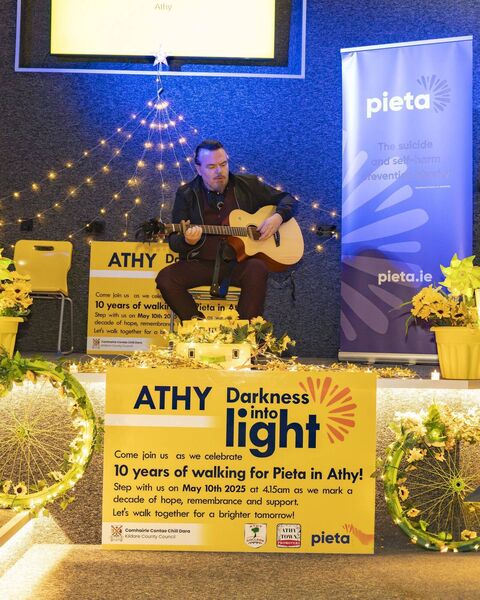 Darkness Into Light ambassador Jack L performing at the launch of this year's walk