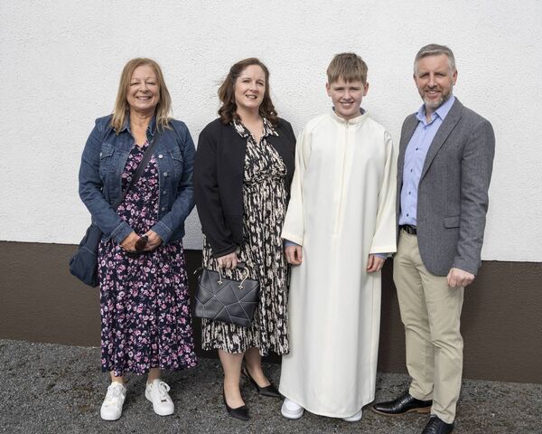Tadhg Lawler with his family