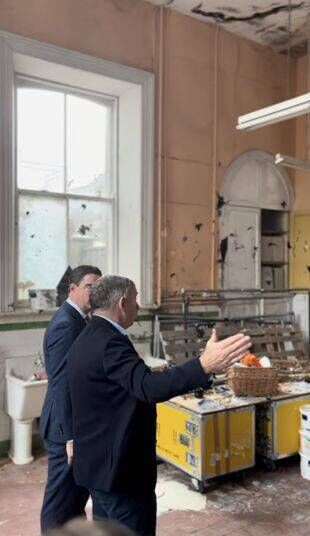 Minister Martin Heydon visiting County Kildare Leader Partnership which received funding under the latest round